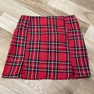 Plaid mini skirt